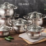 Edenberg Stainless Steel Induction Base Cookware Set - 12Pcs