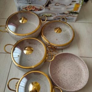 9pcs granite cookware set.