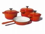 7pcs Enamel Cast Iron Cookware set - Image 4