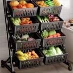 Vegetable Fruit Cart Storage Rack