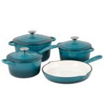 7pcs Enamel Cast Iron Cookware set